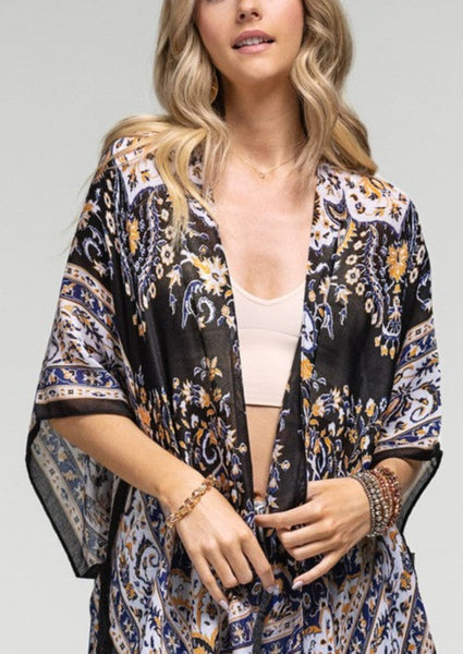 Floral and Mandala Lightweight Kimono ~ FINAL SALE