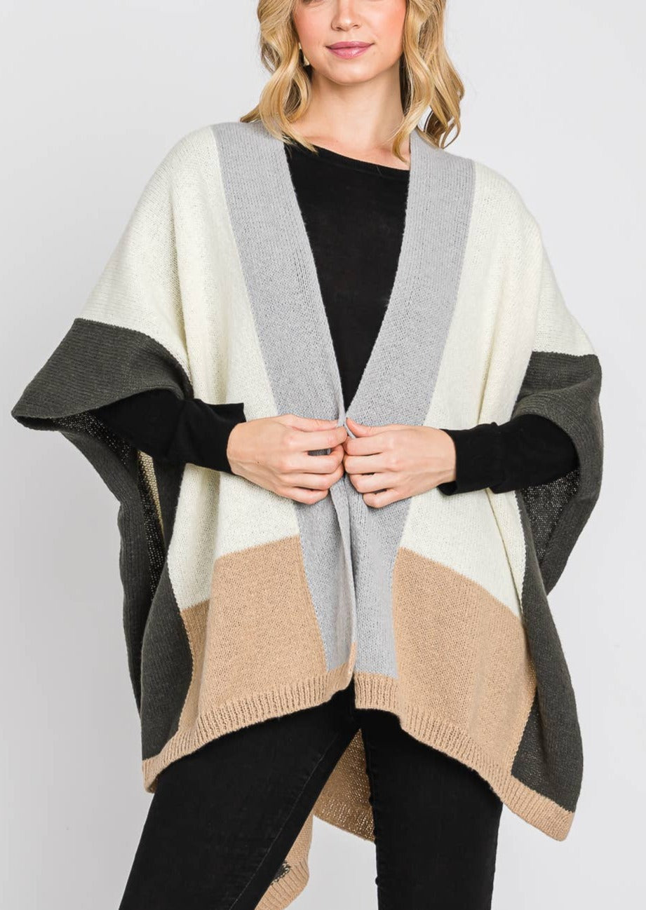 Soft and Cozy Color Blocked Wrap