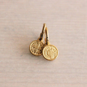 Stainless Steel Creoles Mini Coin Earrings