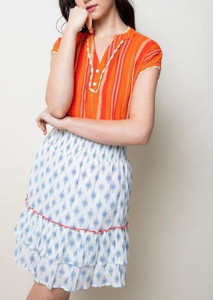 Sun-kissed Striped Crochet Detailed Top ~ FINAL SALE