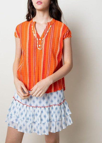 Sun-kissed Striped Crochet Detailed Top ~ FINAL SALE