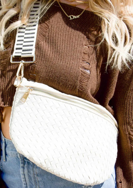 Woven Westlyn Bum Bag in Cream