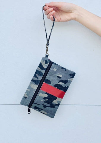 Canvas Clutch Wristlet