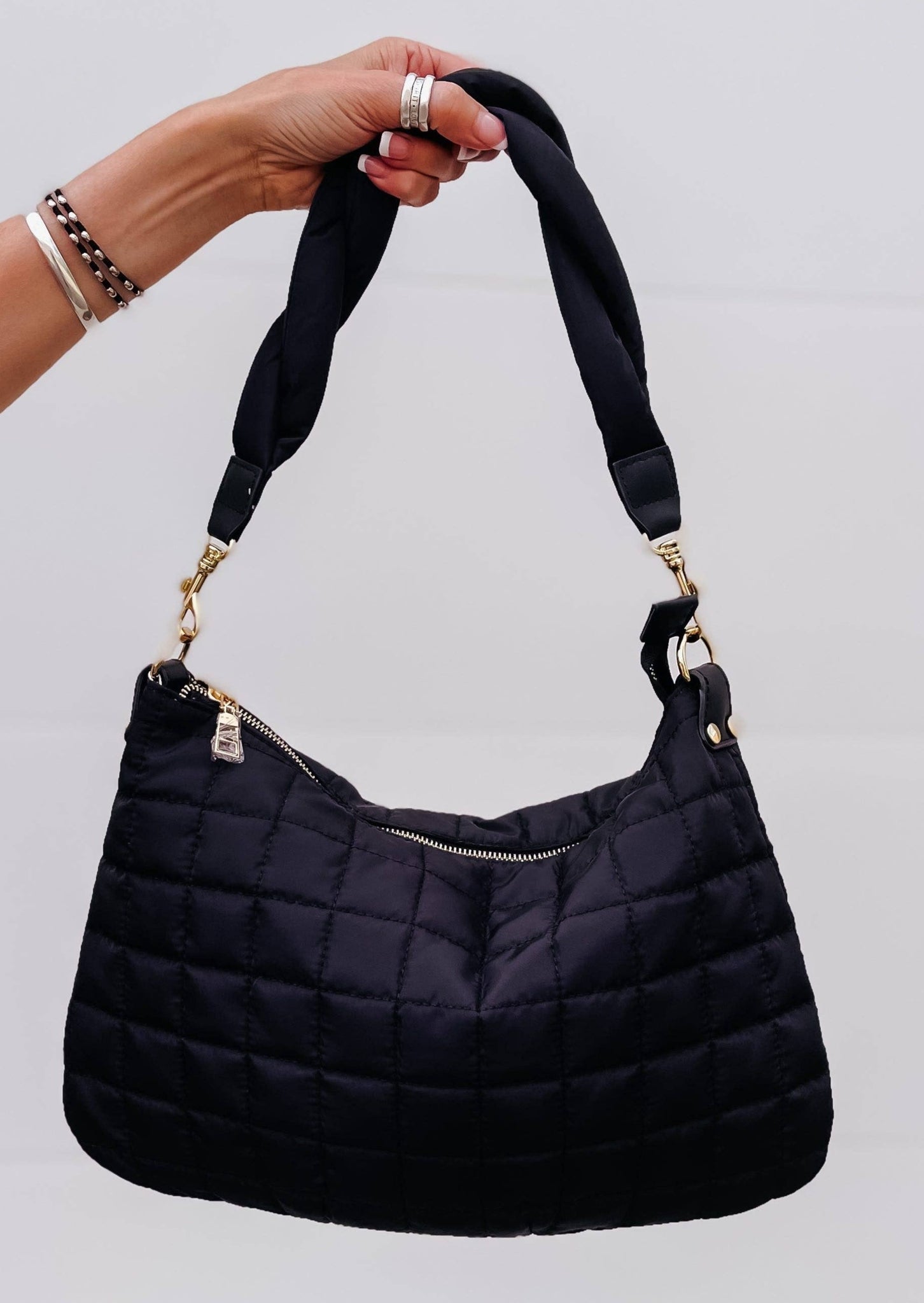 Bentley Braided Handbag in Black