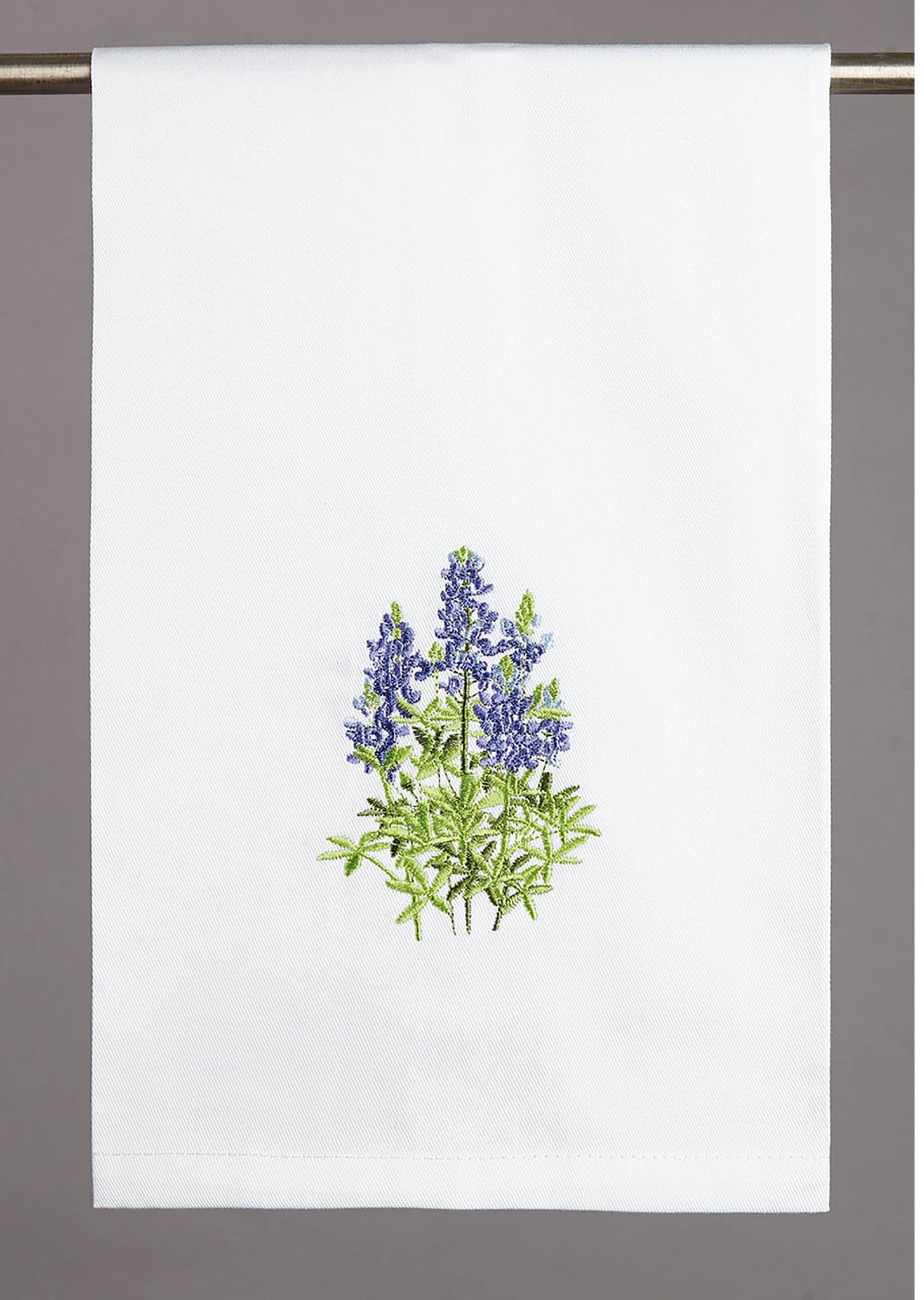 Embroidered Blue Bonnet Kitchen Towel