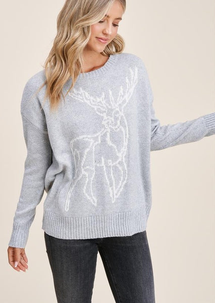 Oh Deer Cozy Crewneck Holiday Sweater~ FINAL SALE