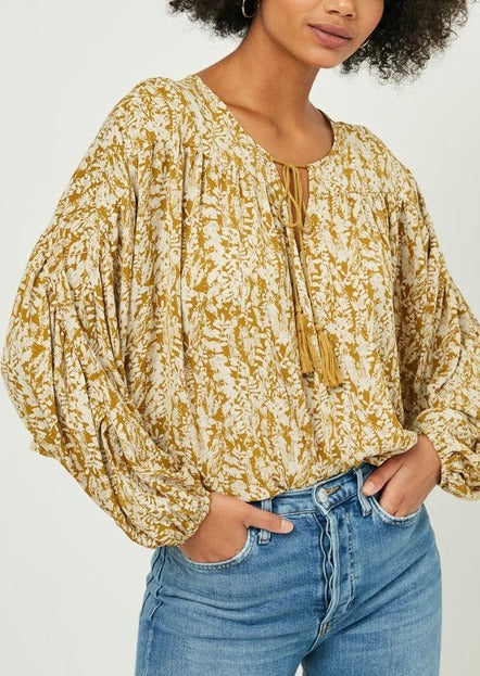 Frankie Floral Tassel-Tie Top