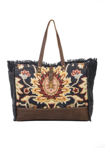Back in Stock! Black Fern Weekender Carpet Bag