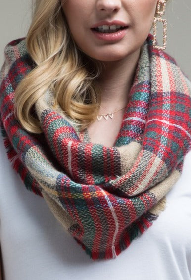 Perfectly Plaid Infinity Scarf ~ FINAL SALE