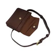 Brown Croc Leather Waist Belt Festival Bag
