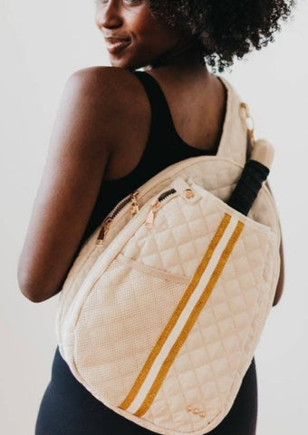 Pickleball Sling Bag in Cream