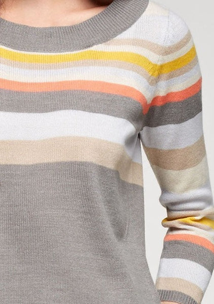 Retro Pullover Striped Crewneck Sweater~FINAL SALE