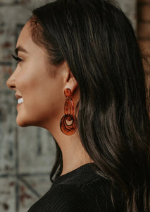 Tortoise Shell Acrylic Earrings