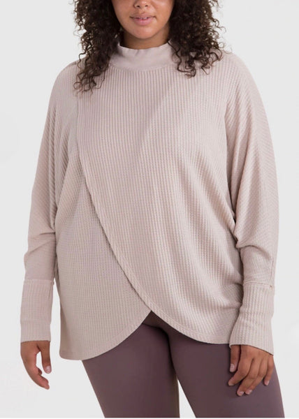 Curvy Waffle Pullover Top ~FINAL SALE