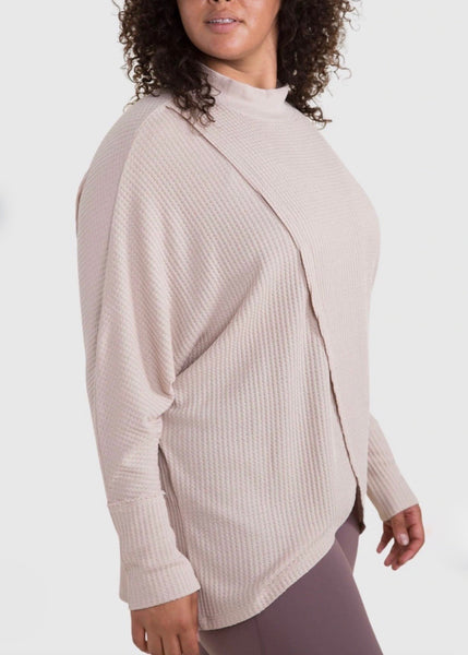 Curvy Waffle Pullover Top ~FINAL SALE