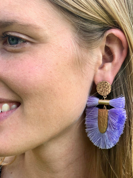 Lavender Tassel Earrings ~ FINAL SALE