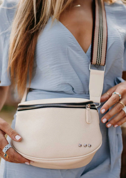 Sutton Crossbody Sling Bag in Cream