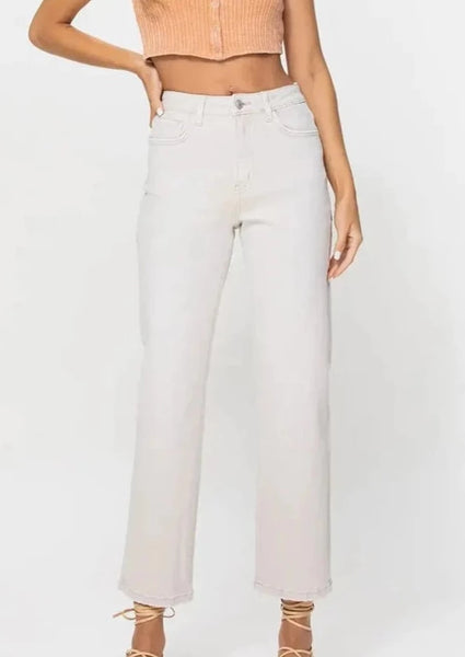 High-waisted 90's Vintage Straight Relaxed Leg Jeans