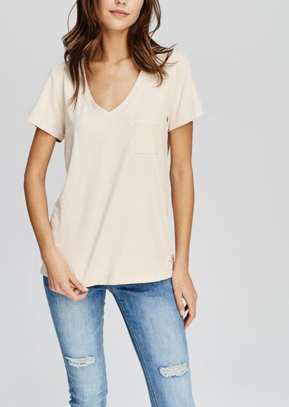 Faux Suede Short Sleeve T-Shirt~FINAL SALE