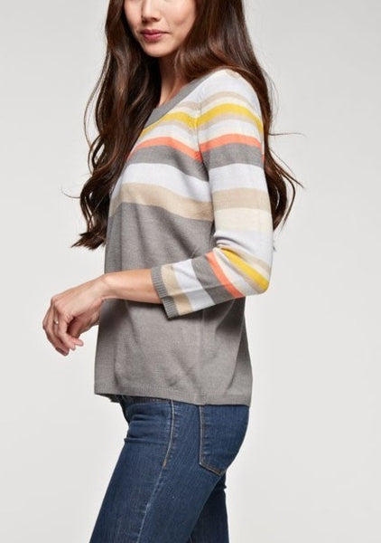 Retro Pullover Striped Crewneck Sweater~FINAL SALE