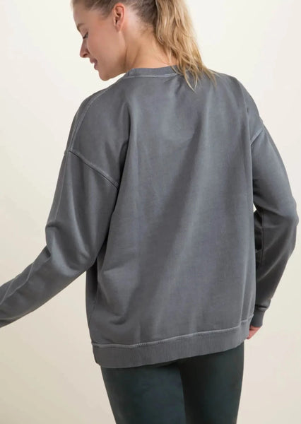 Vintage Star Cotton Sweatshirt in Gray~FINAL SALE