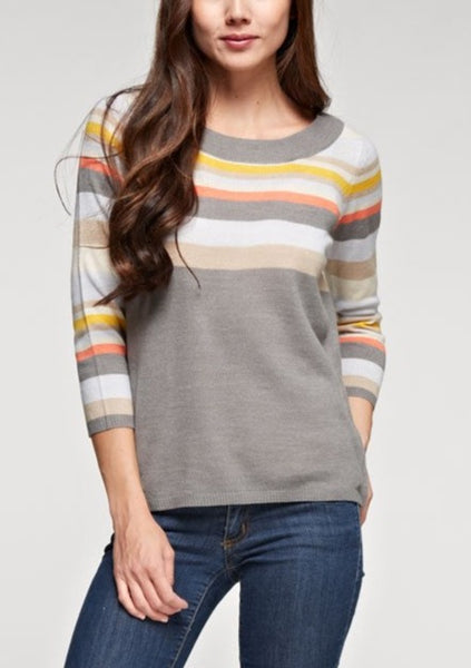 Retro Pullover Striped Crewneck Sweater~FINAL SALE