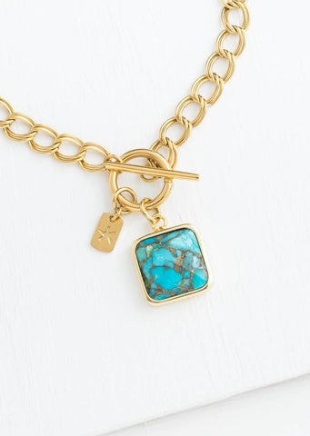 Abundant Hope Toggle Necklace in Turquoise