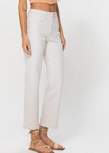 High-waisted 90's Vintage Straight Relaxed Leg Jeans
