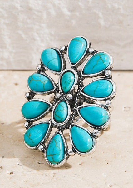 Blossom Stone Cuff Ring