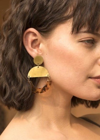 Myra Tiger Eye Drop Earrings