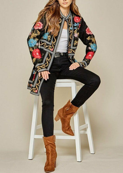 Forget Me Not Embroidered Jacket by Savanna Jane